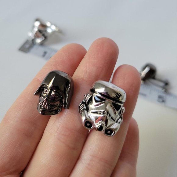 Star Wars Stormtrooper Stainless Steel Cuff Links - Picture 6 of 8